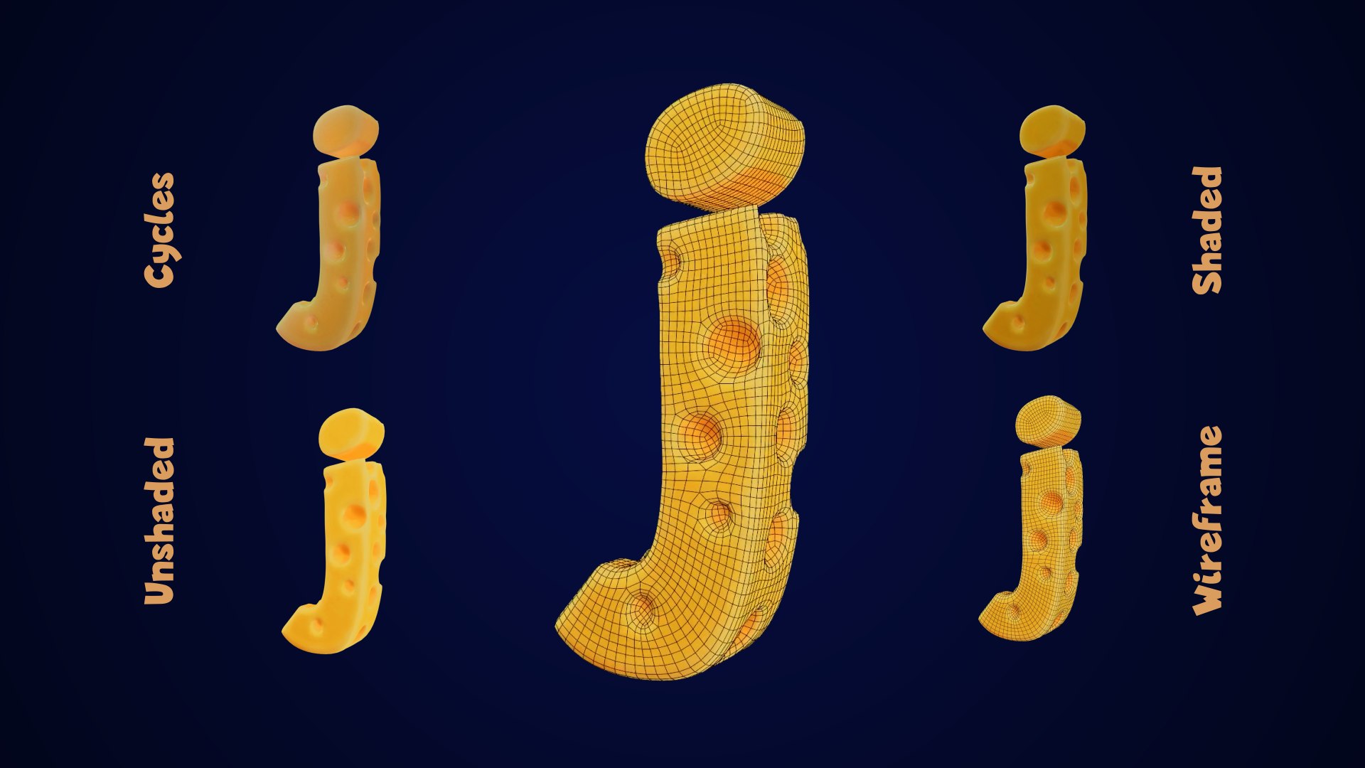 Cheese Alphabet lower-case 3D model https://p.turbosquid.com/ts-thumb/tV/FTfPGI/UK/cheesealphabetlowercase0014917/png/1688570947/1920x1080/fit_q87/95b9fa1b6d8d09a57853bddac61f57997ecf5b66/cheesealphabetlowercase0014917.jpg