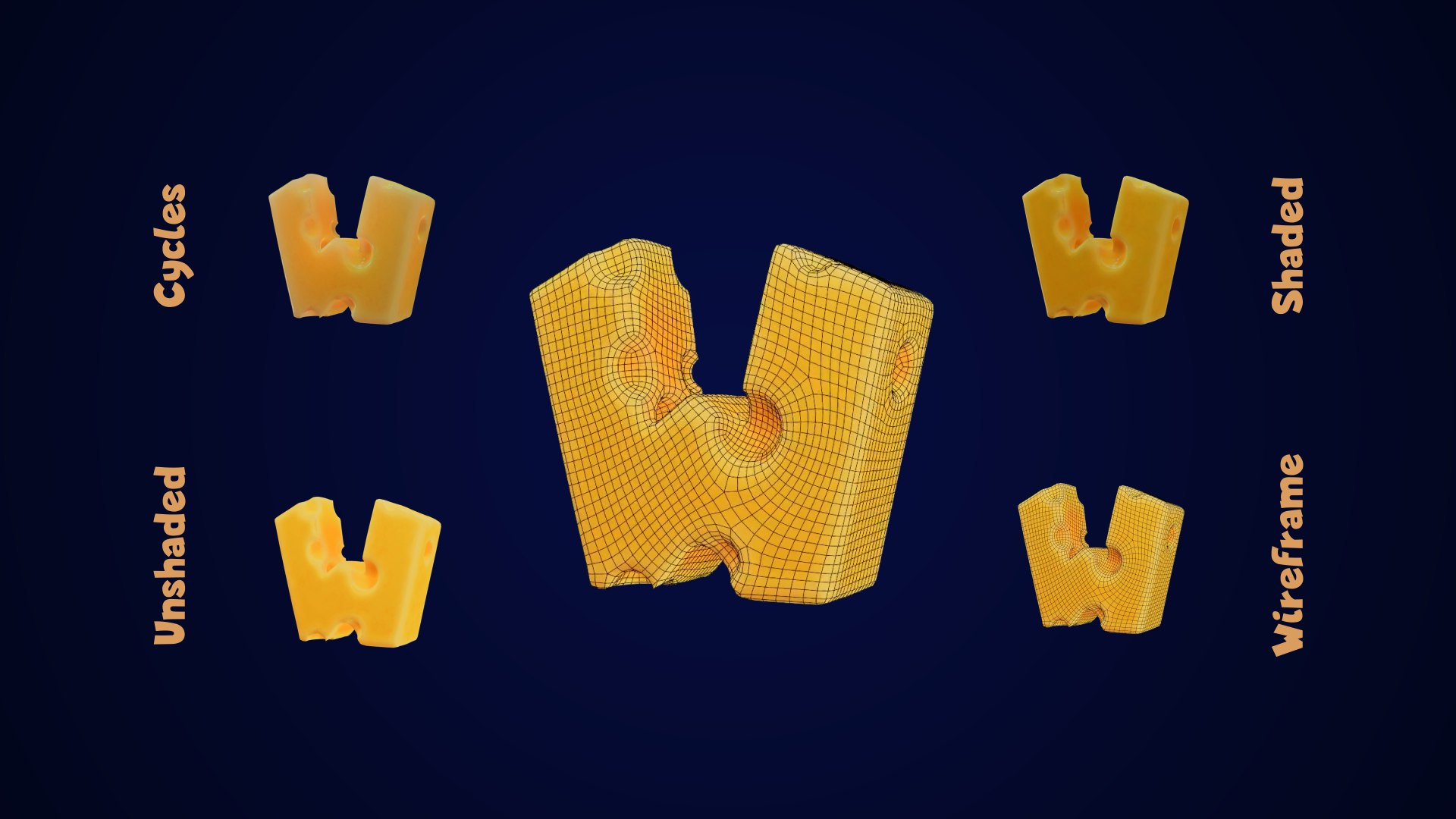 Cheese Alphabet lower-case 3D model https://p.turbosquid.com/ts-thumb/tV/FTfPGI/c5/cheesealphabetlowercase0035917/png/1688570960/1920x1080/fit_q87/882d09622c8e3dcb78baf18ec02d30e5868498a3/cheesealphabetlowercase0035917.jpg