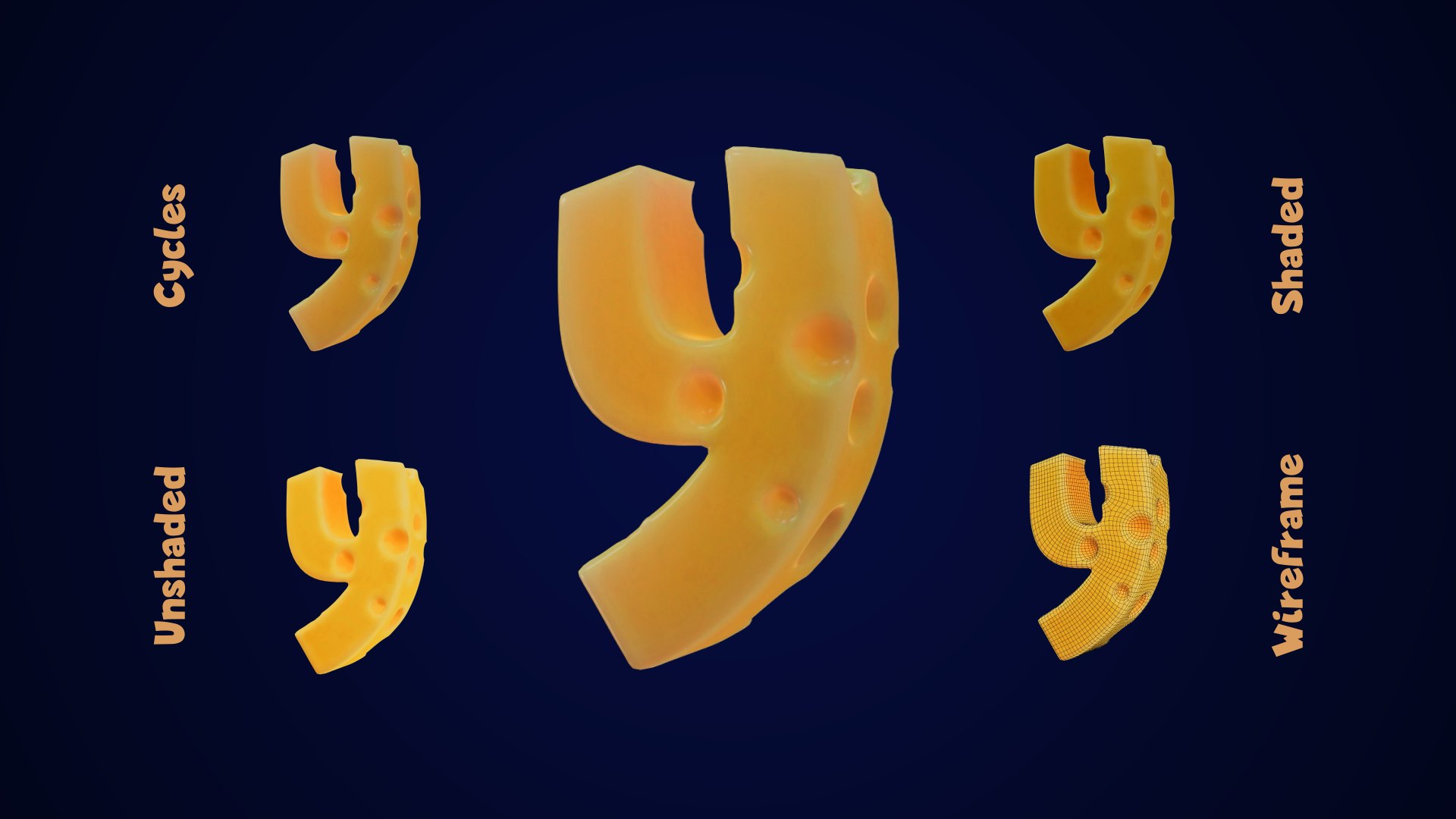 Cheese Alphabet lower-case 3D model https://p.turbosquid.com/ts-thumb/tV/FTfPGI/eO/cheesealphabetlowercase0041417/png/1688570961/1920x1080/fit_q87/489de4add9706d00faeddac6cb7873c53a5efd4d/cheesealphabetlowercase0041417.jpg