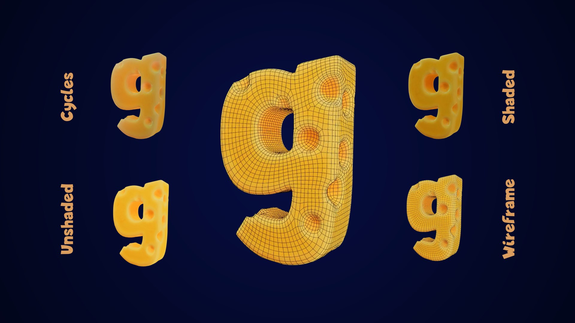 Cheese Alphabet lower-case 3D model https://p.turbosquid.com/ts-thumb/tV/FTfPGI/to/cheesealphabetlowercase0011917/png/1688570944/1920x1080/fit_q87/172c9a434a0a2ed65fe283a78e2063d079bb56a9/cheesealphabetlowercase0011917.jpg