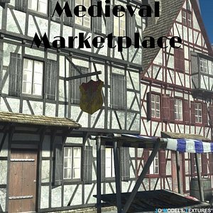 medieval market 3D model