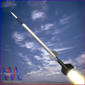 3d model sounding rocket aerobee 300a