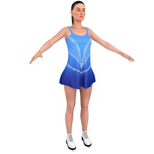 3D female figure skater