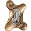 Modern designer wall mirror in golden sculptural frame Art Deco 3D model