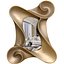 Modern designer wall mirror in golden sculptural frame Art Deco 3D model