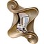 Modern designer wall mirror in golden sculptural frame Art Deco 3D model