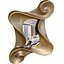 Modern designer wall mirror in golden sculptural frame Art Deco 3D model