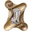 Modern designer wall mirror in golden sculptural frame Art Deco 3D model