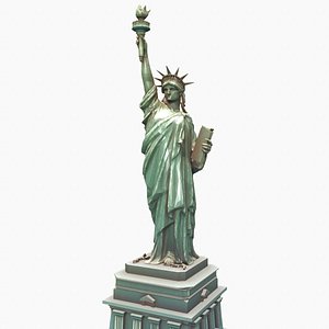3D modeled statue liberty