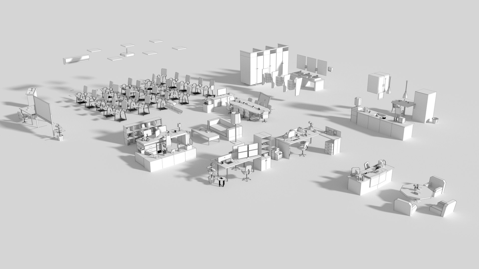 3D Office Interior Set - TurboSquid 1199666