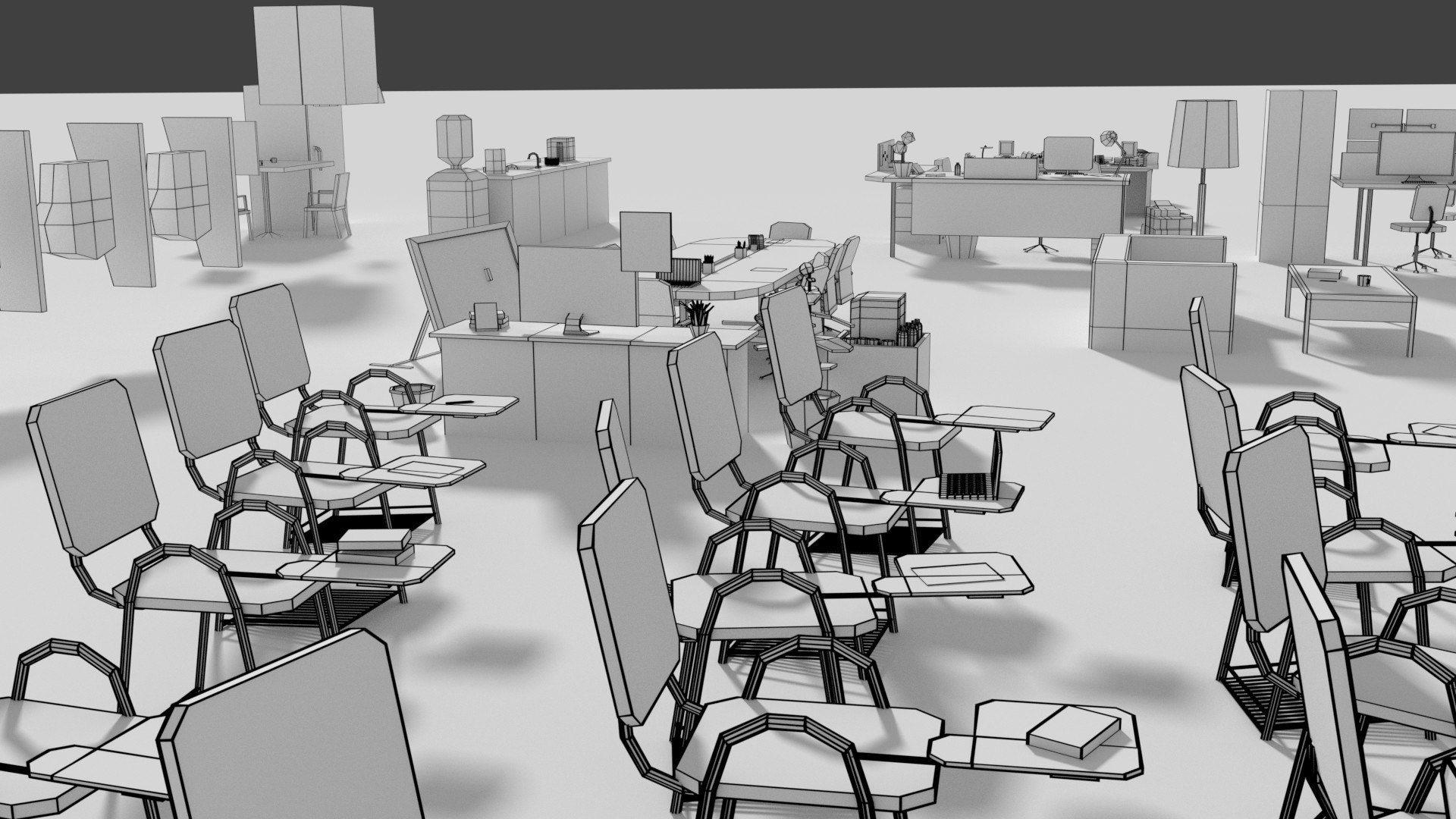 3D Office Interior Set - TurboSquid 1199666