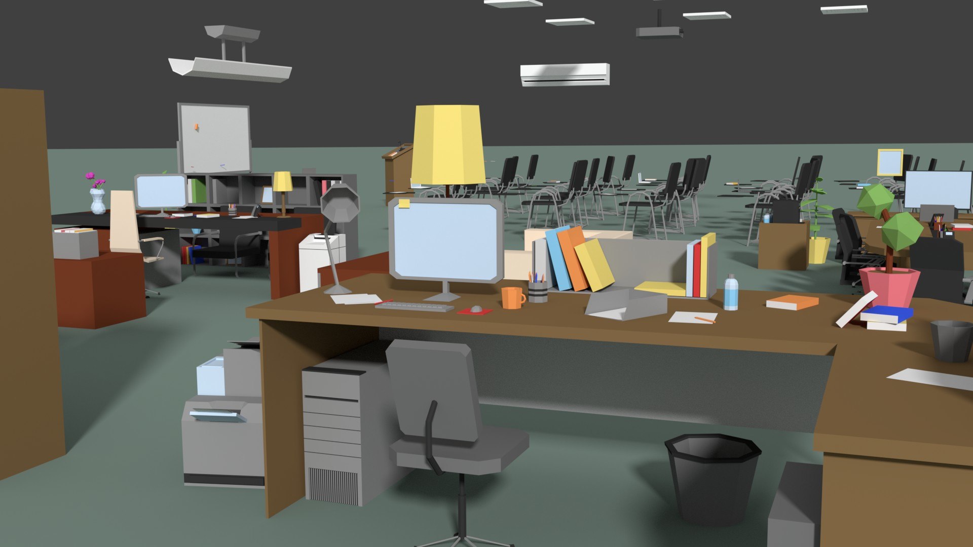 3D Office Interior Set - TurboSquid 1199666