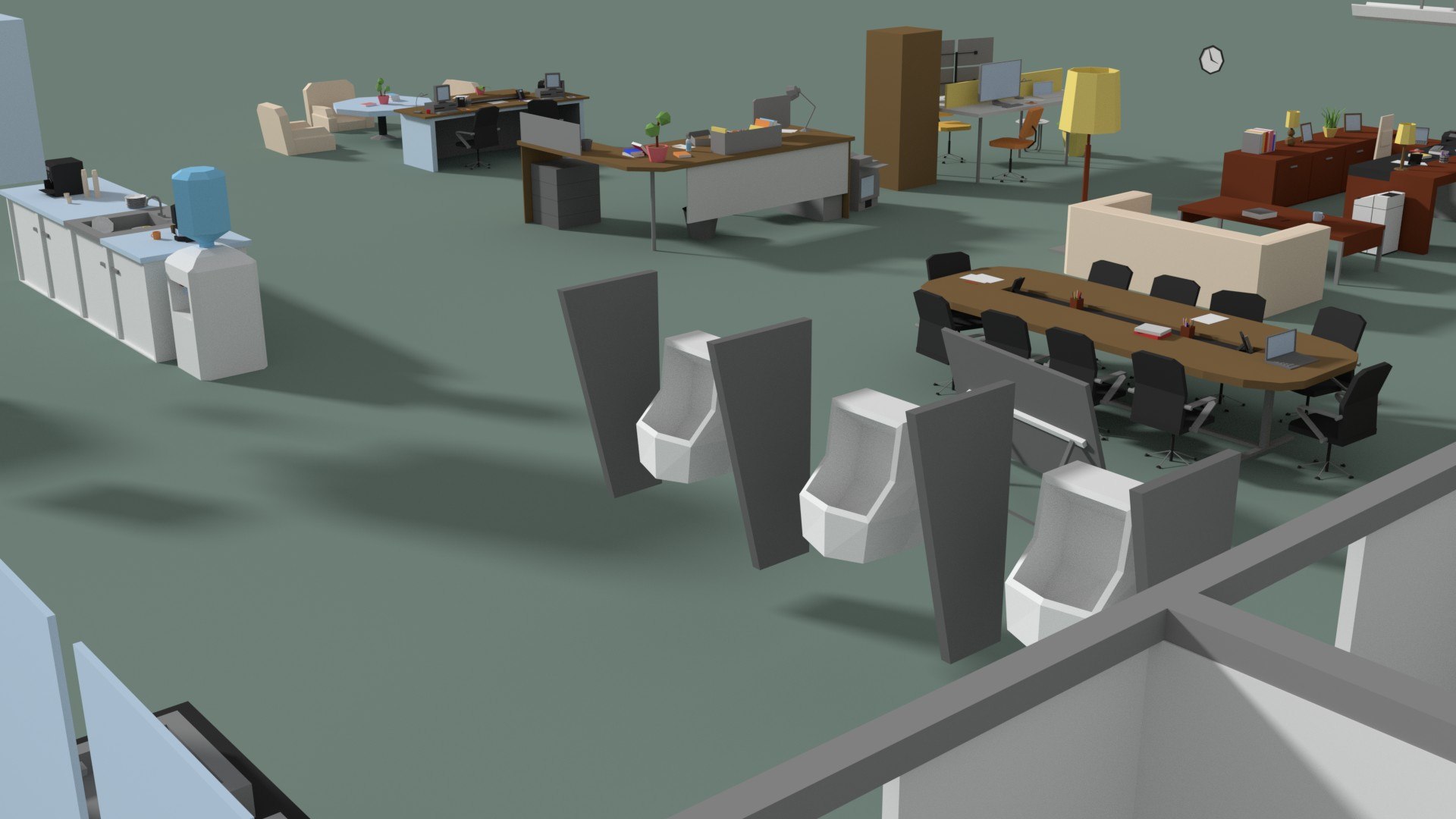 3D Office Interior Set - TurboSquid 1199666