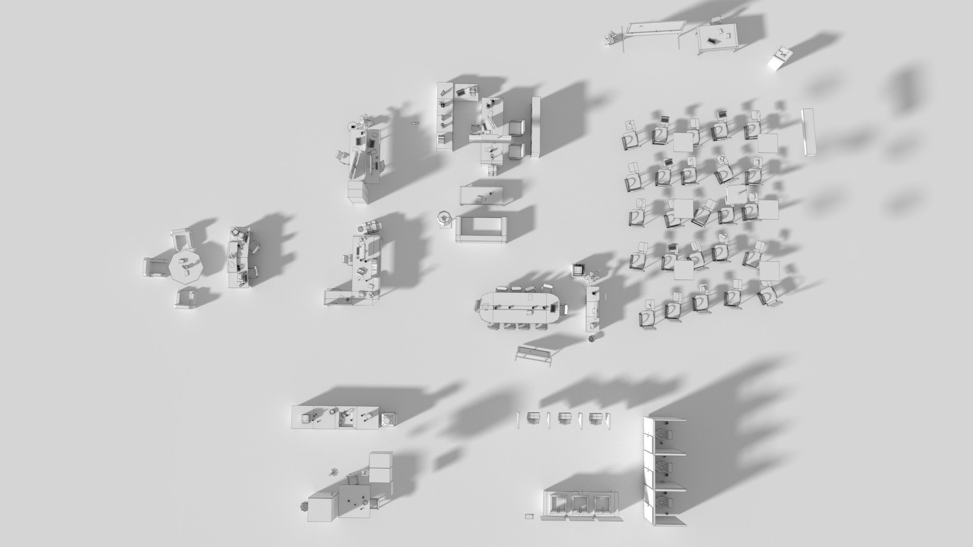 3D Office Interior Set - TurboSquid 1199666