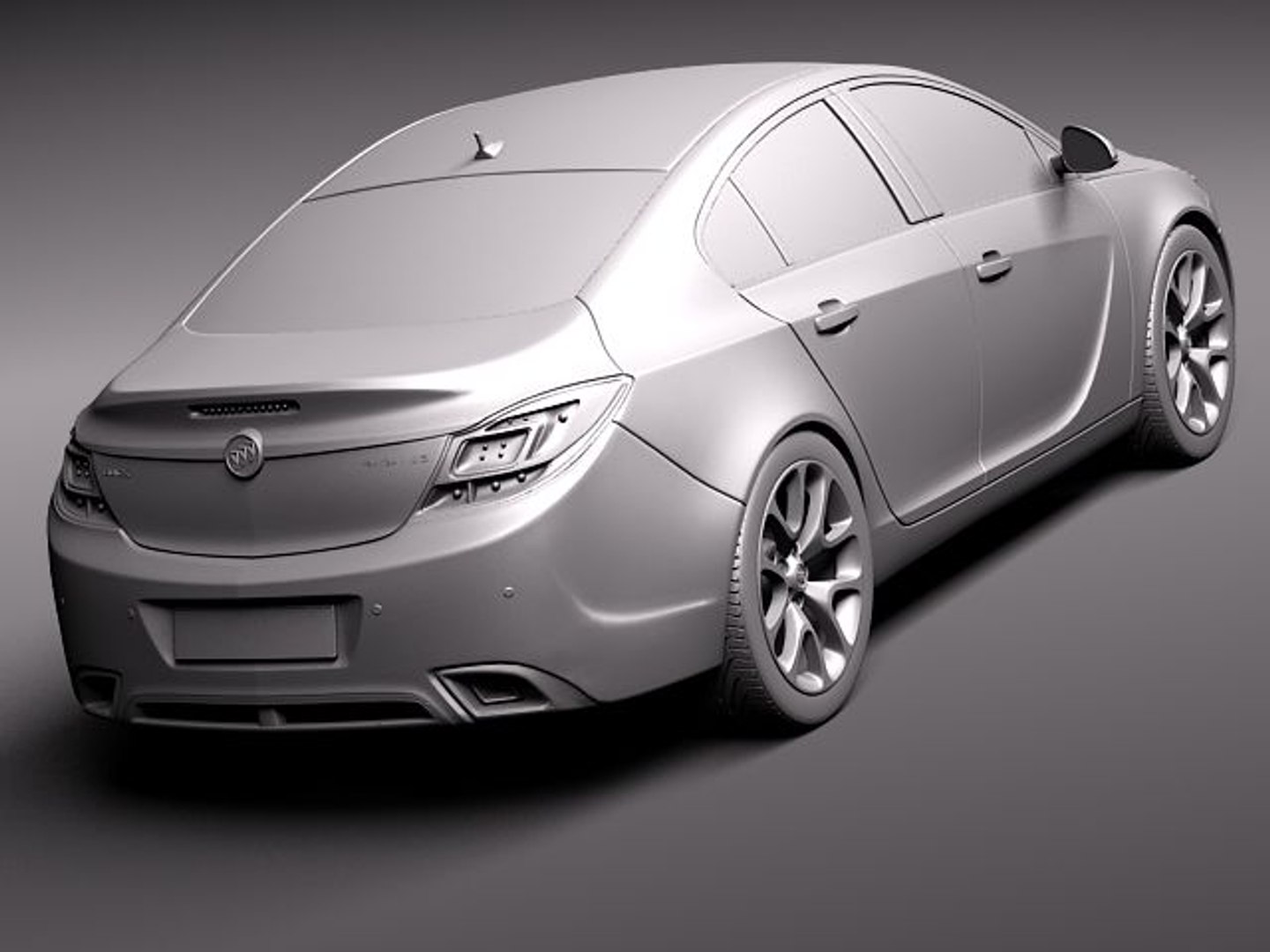 3d Buick Regal 2012 Sedan Model