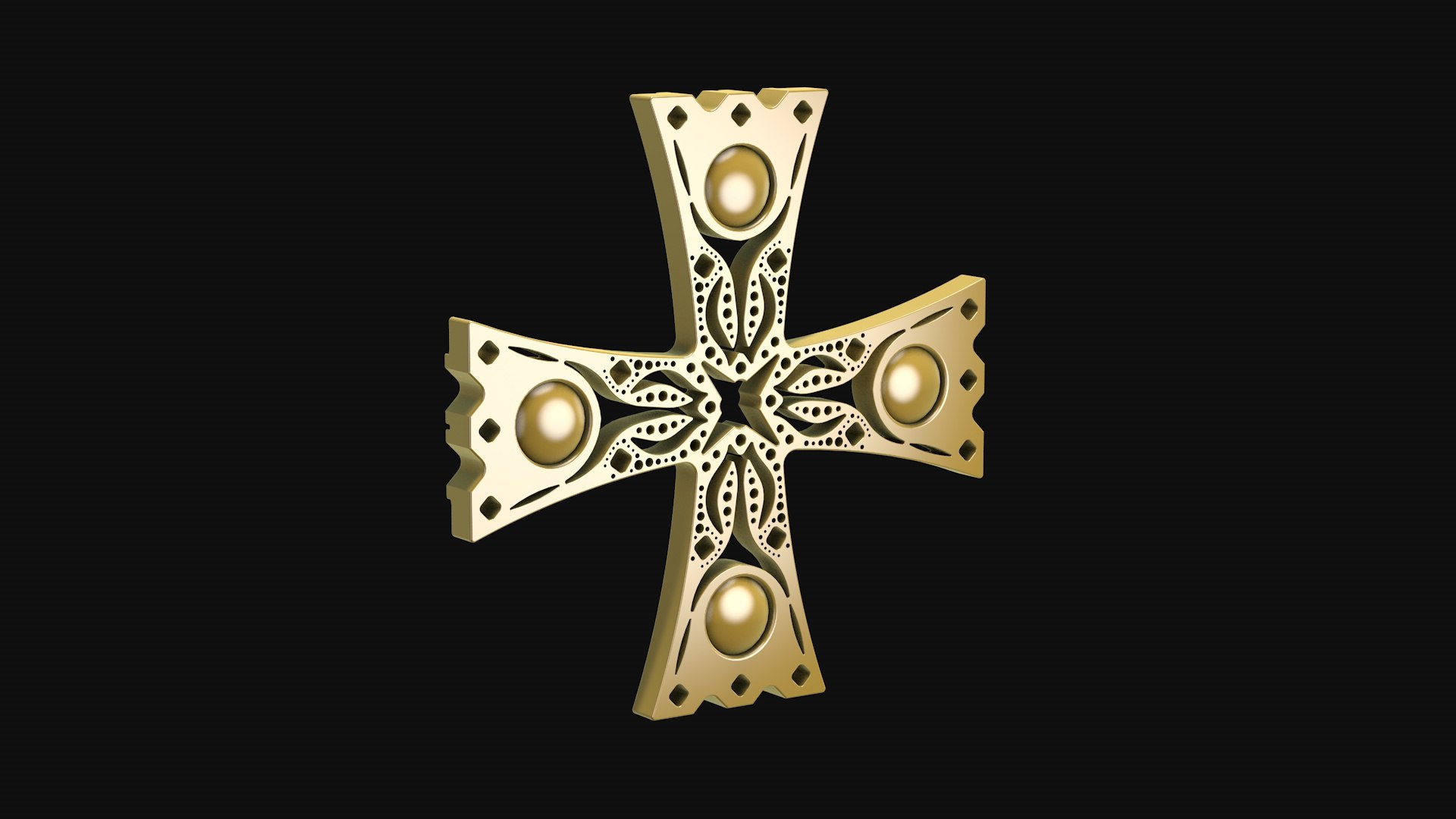 3D Templar Cross Ornamental Model - TurboSquid 2312159