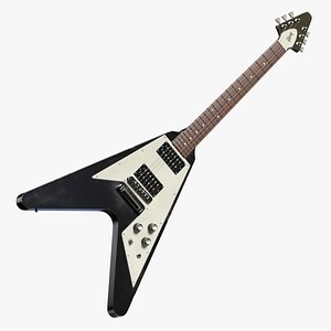 Gibson Flying V Black 3D model