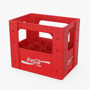 3D Coca Cola Beverage Transport Container Red model