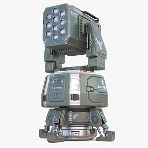 sci-fi anti-aircraft pbr 3D model