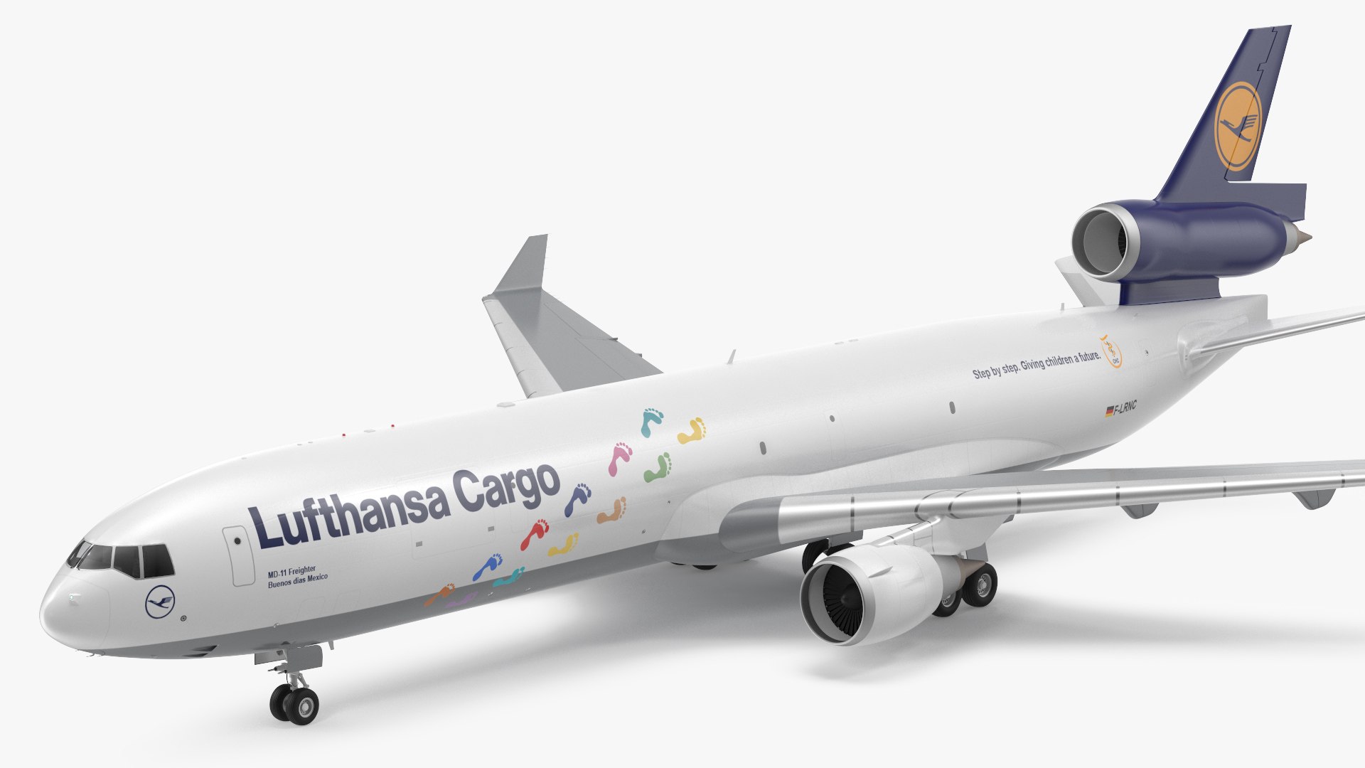 McDonnell Douglas MD11 Tri Jet Airliner Lufthansa Cargo 3D model preview