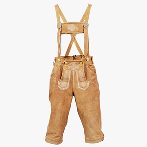 3D Lederhosen Light Brown Remastered