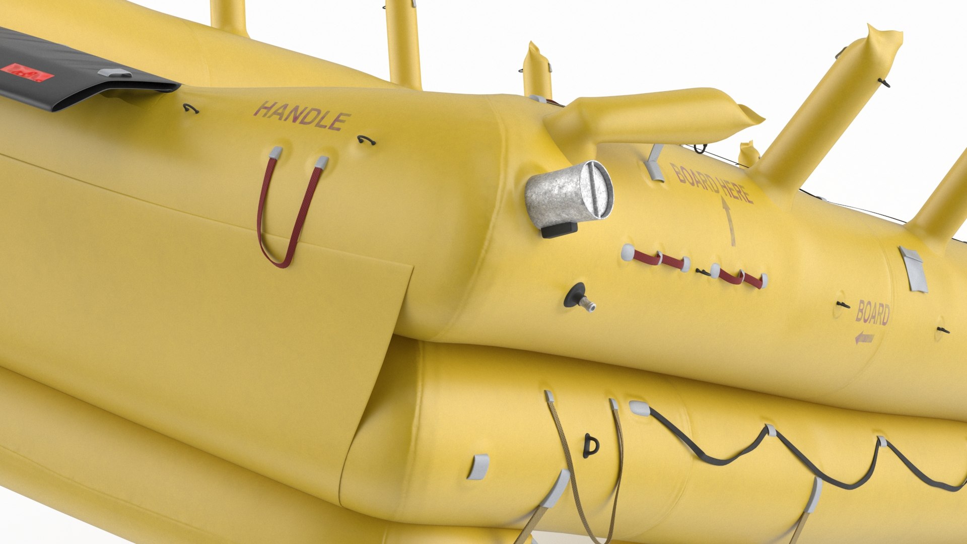Inflatable Emergency Plane Ramp Yellow 3D Model - TurboSquid 2423554