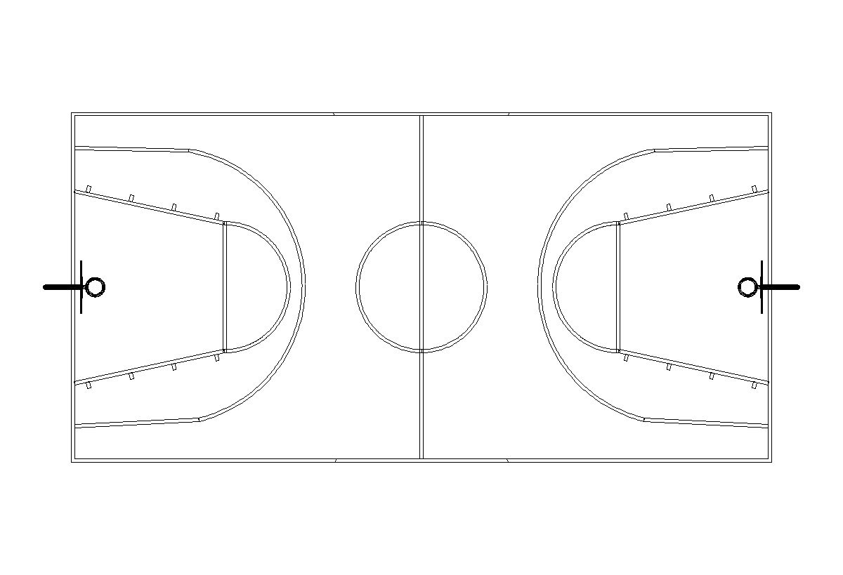 free basketball court 3d model