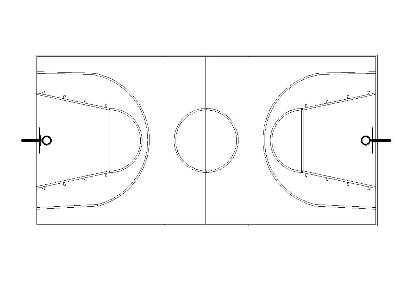 free basketball court 3d model