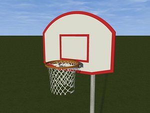 free basketball court 3d model