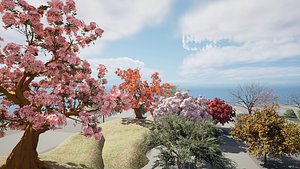 3D Blossom Trees 3D - Pack 1 model