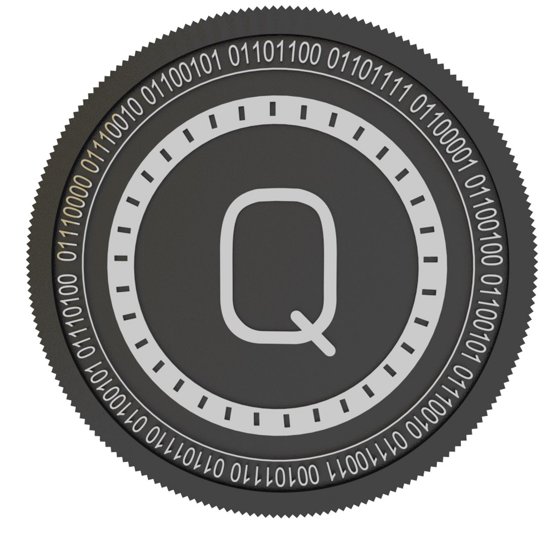 3D model qash black coin - TurboSquid 1434708