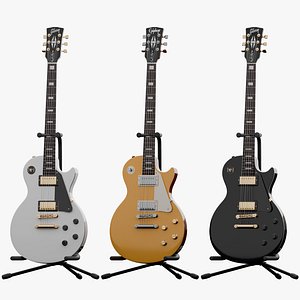 3D Les Paul Electric Guitar PBR model