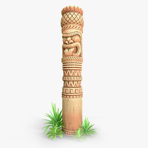 Stylized Wood Totem 10 model