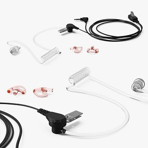 Acoustic Earpiece Communication Set with Clear Tube