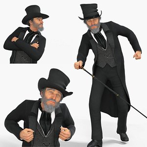 Ebenezer Scrooge - A Christmas Carol Low-poly 3D model