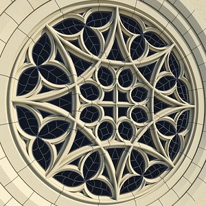 gothic rose window collegiate 3d 3ds