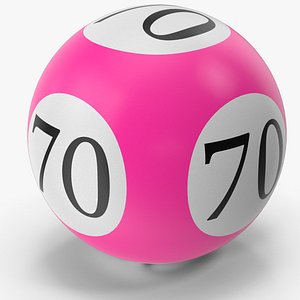 3D Bingo Ball 70 model