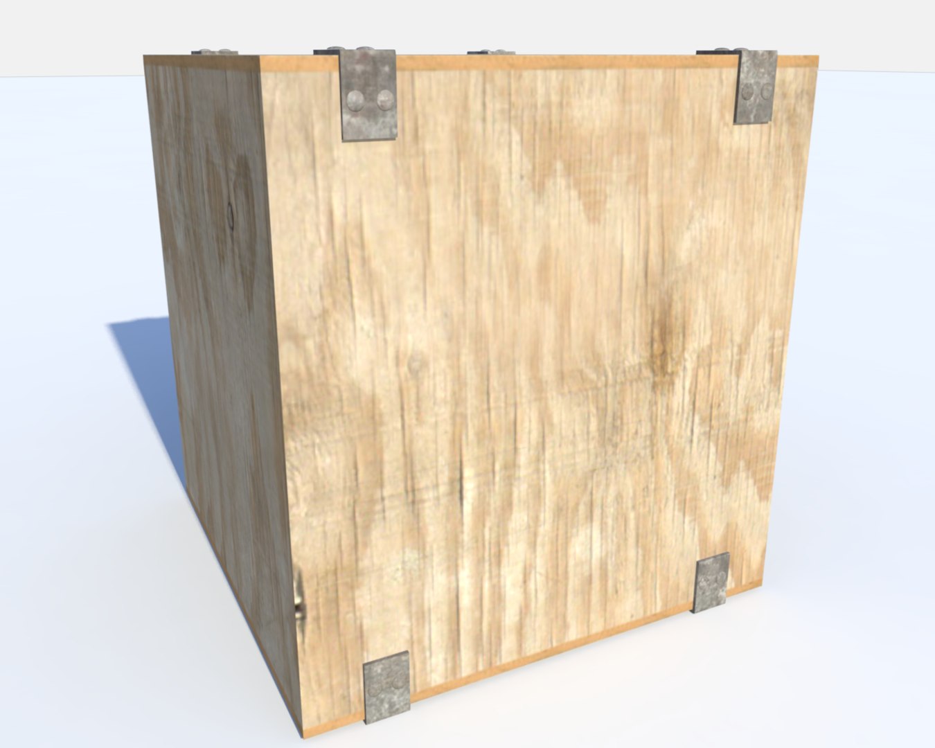 Wooden Box 3d Obj