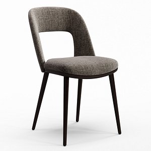 3D Diotti Vence Wooden Legs Upholstered Chairs model