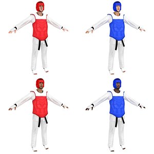 pack taekwondo 3D model