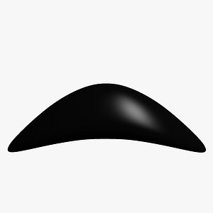 3d cartoon chevron mustache styles model