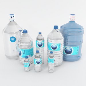 Water Bottle Collection 3D model
