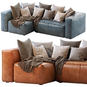 3D ello Taos Brown Right Arm Corner Sectional