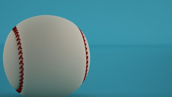 National League Baseball Ball 1950-1965 | 3D model