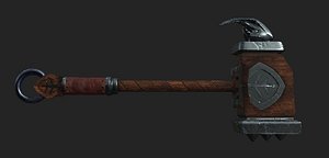 3D medieval hammer