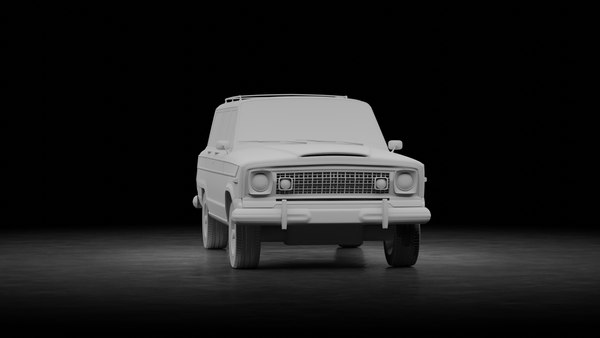 3D Jeep Wagoneer 1978 model