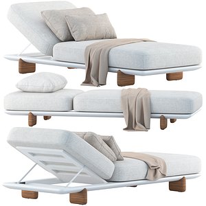 Milos Sun Lounger by Jean-Marie Massaud 3D model