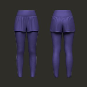 3D Female Legging with Shorts