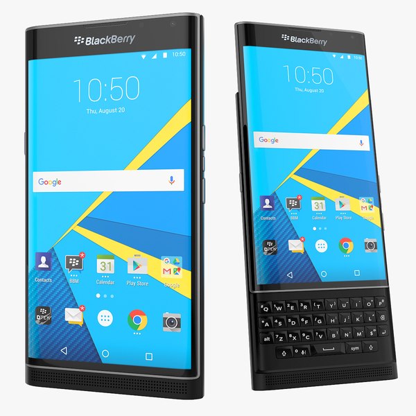 blackberry priv android smartphone 3d model
