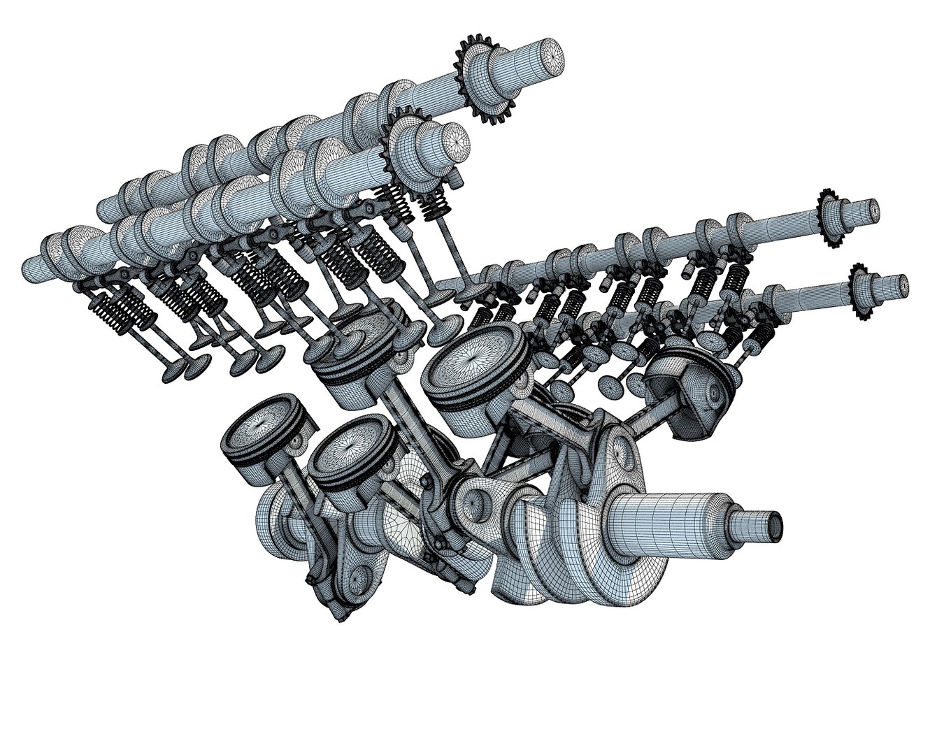 Rigged V8 Engine Cylinders 3D Model - TurboSquid 1326281